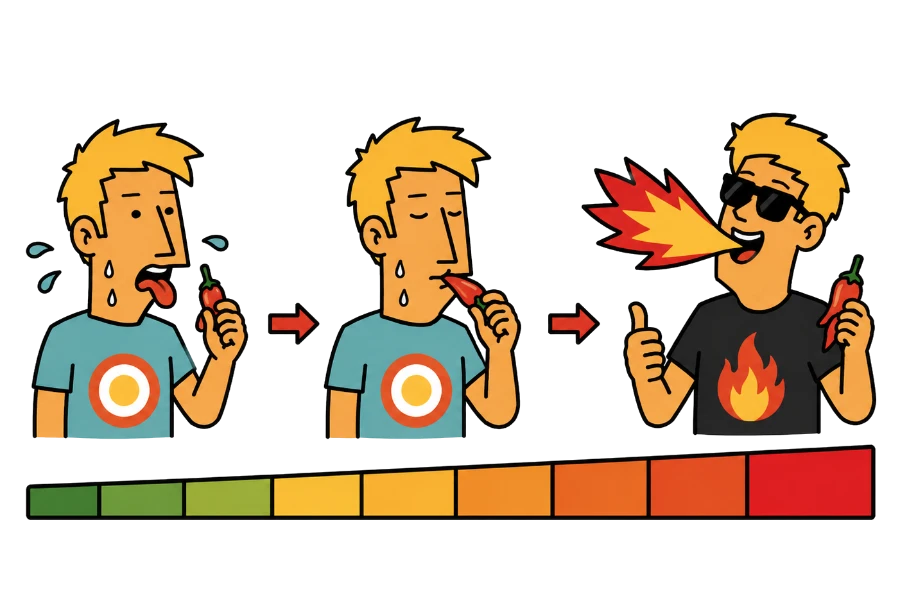 De principiante a chilihead: la tolerancia se entrena