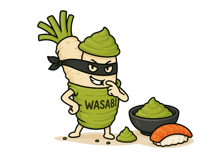 Wasabi enmascarado: casi nunca es wasabi de verdad