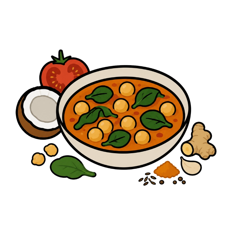 Curry de garbanzos de viernes
