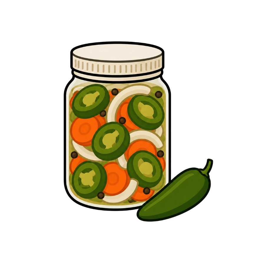 Escabeche de jalapeños (o serranos)