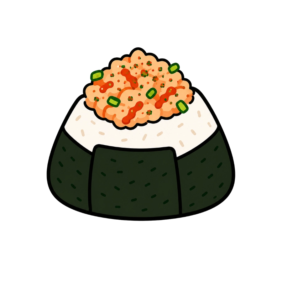 Onigiri picante de atún
